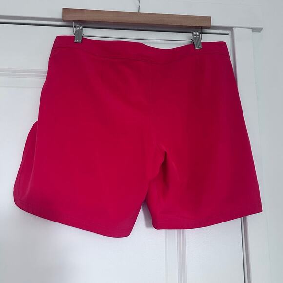 Roxy To Dye 7" Boardshort Swim Bottoms Women’s Large Red Surfer Beachy Lace Up - Picture 6 of 9